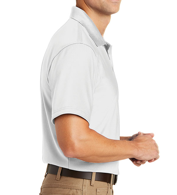 CS412 White Polo Shirt Snag Proof Polyester StainRelease Finish